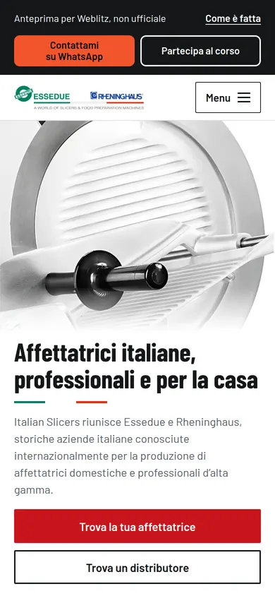 La prima schermata della home rifatta sul telefono: la lama della Royal 350 da vicino e il titolo